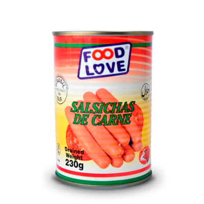 SALSICHA DE VACA FOOD LOVE24X400GR